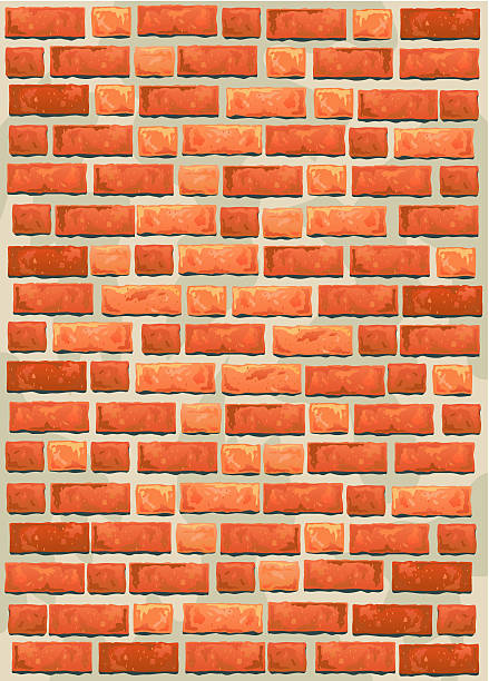 brick wall - cement backgrounds building exterior color image stock-grafiken, -clipart, -cartoons und -symbole