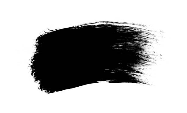 istock Black color graphic patches graphic brush strokes design effect element for background 1144441453
