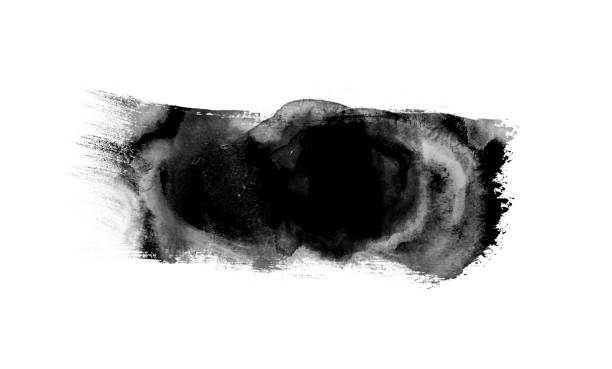 istock Black color graphic patches graphic brush strokes design effect element for background 1144441521