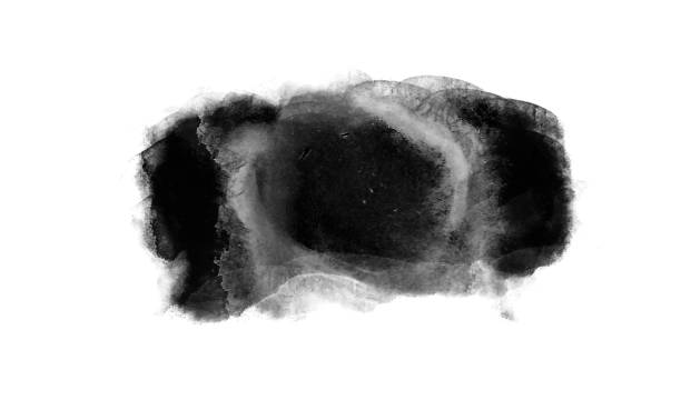 istock Black color graphic patches graphic brush strokes design effect element for background 1144441530