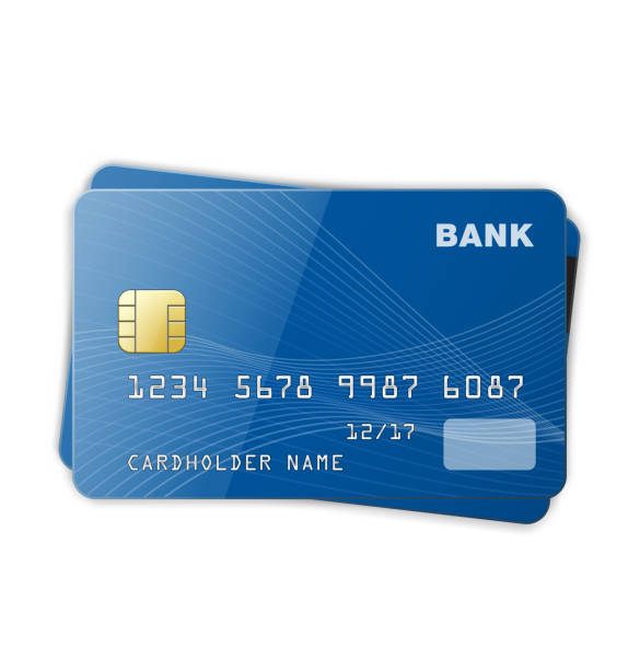 istock Set of credit cards isolated on white background 1144446124