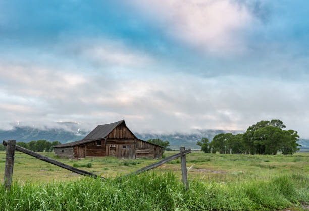 istock Moultrie Barn in Morning 1144447204