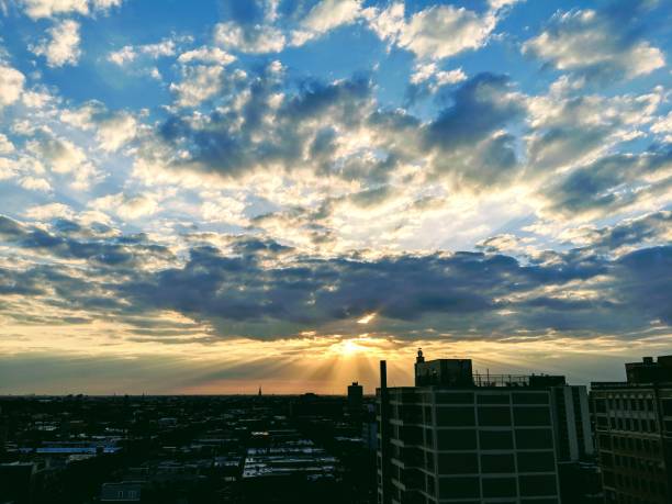 istock Beautiful Sunset with Clouds and Blue Sky 1144447432