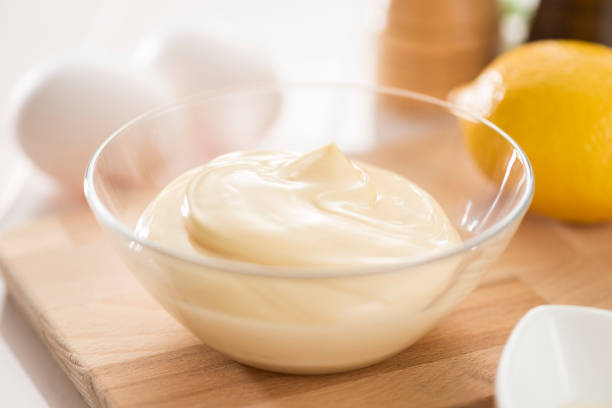 Handmade mayonnaise Handmade mayonnaise mayonnaise stock pictures, royalty-free photos & images