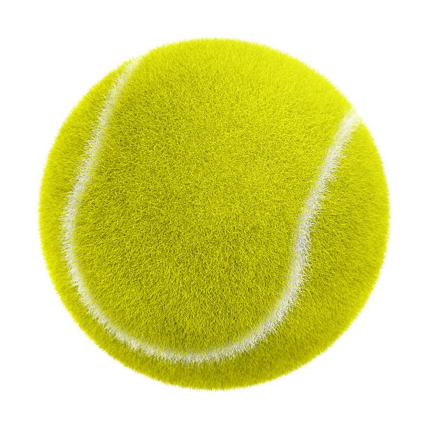 istock An isolated tennis ball on a huge background 114445336