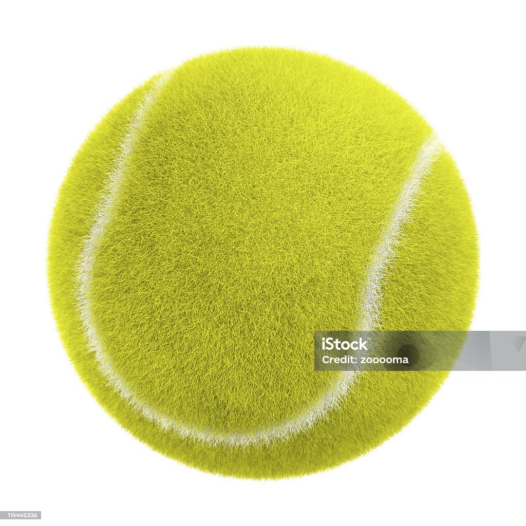 An isolated tennis ball on a huge background Tennis ball isolated on white Tennis Stock Photo