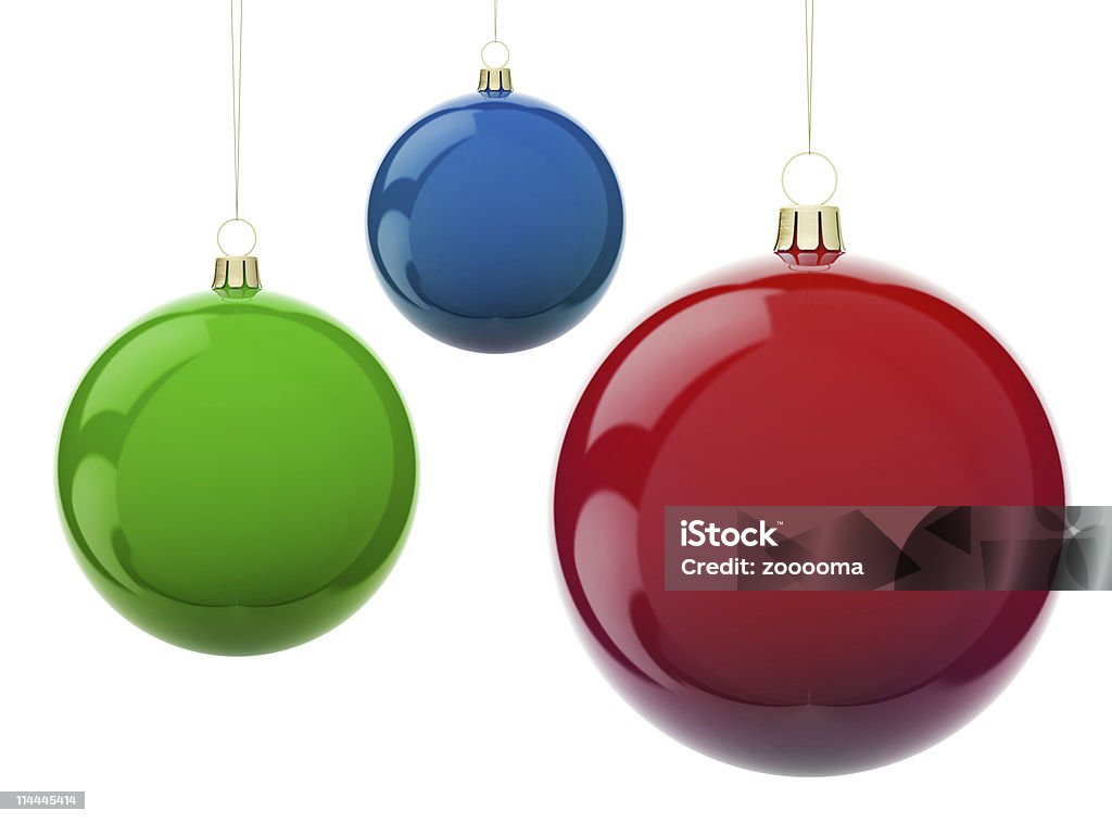 Christmas RGB balls  Blue Stock Photo