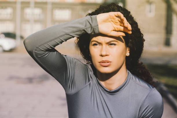 istock Exhausted sportswoman 1144454228