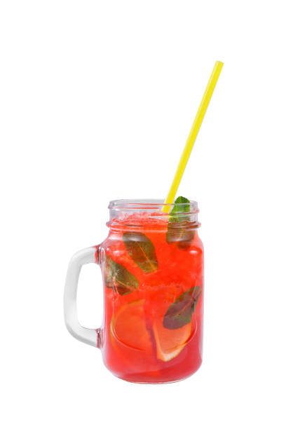 istock Summer cocktail on isolated white background 1144455294