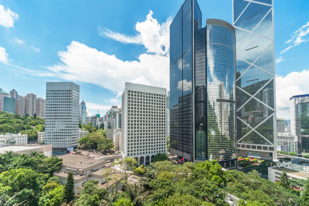 istock Skyscraper in Hong Kong city 1144460741