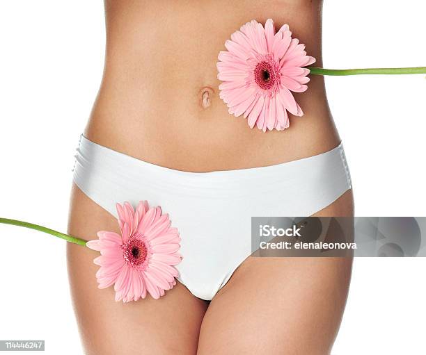 Womans Belly Stock Photo - Download Image Now - Flower, Human Abdomen, People