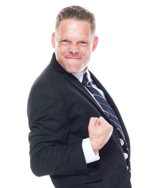 istock Businessman is doing a fist pump 1144462616