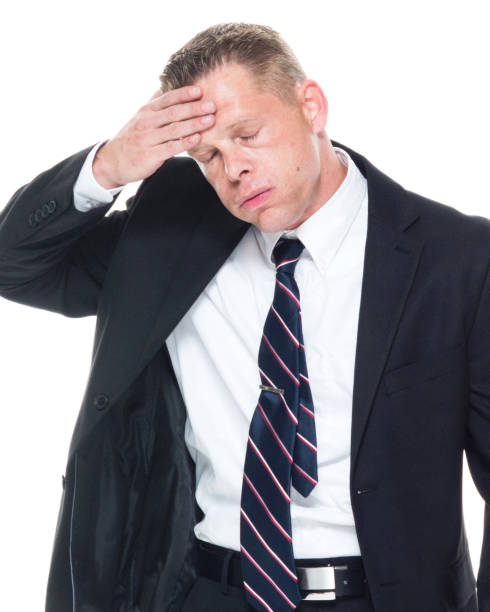 istock Businessman is wiping forehead 1144462704