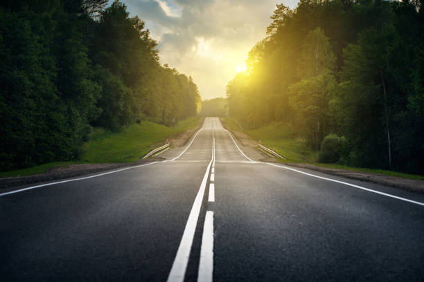 The way forward The way forward single lane road photos stock pictures, royalty-free photos & images