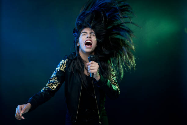 istock Amazing latino female musician 1144462871