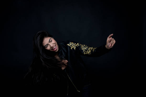 istock Amazing latino female musician 1144462879