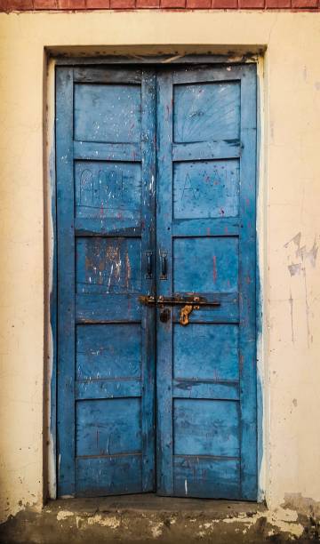 istock Old Blue Wooden Door 1144464977