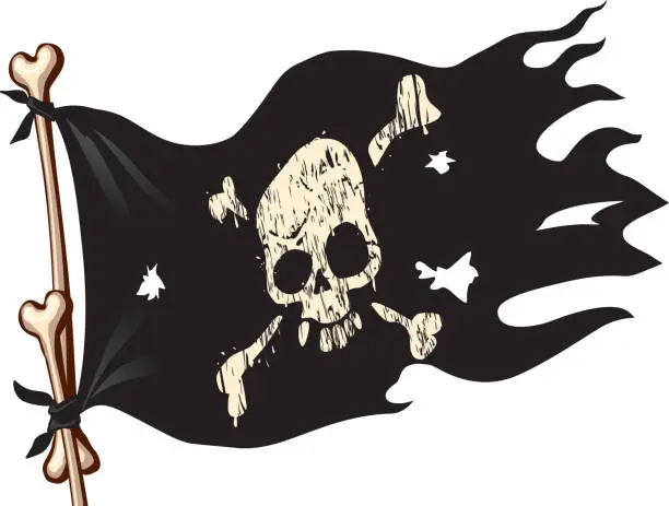 Vector illustration of Pirate flag