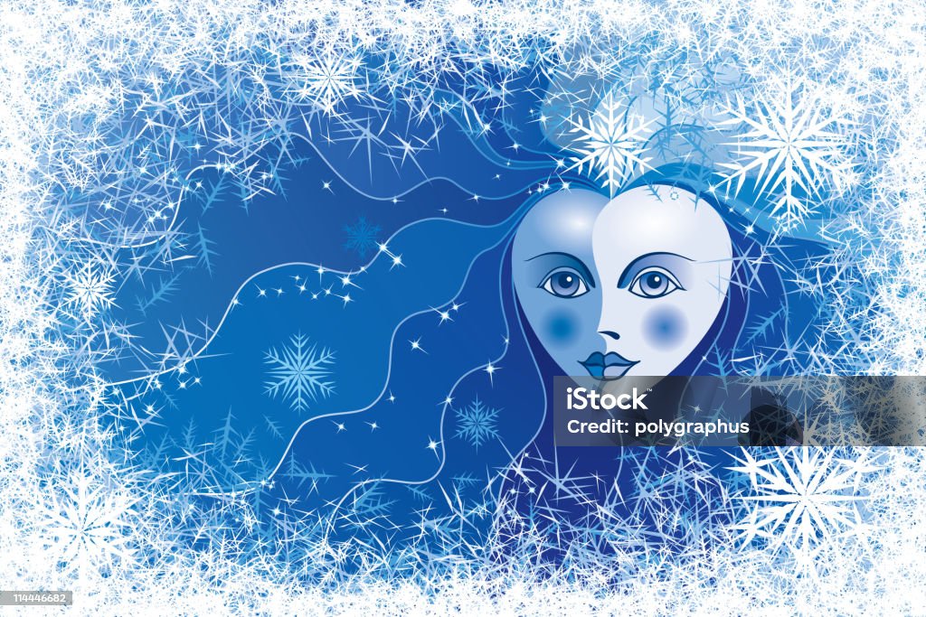 Neige avec grand lit - clipart vectoriel de Reine - Monarque libre de droits