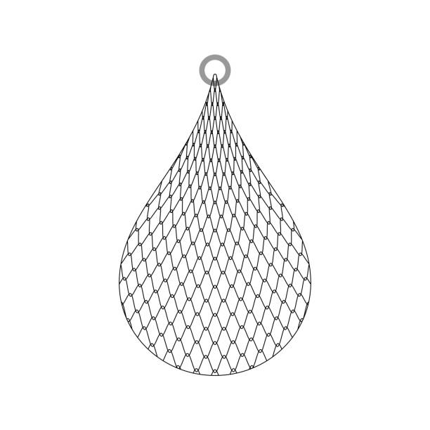 Fishing net isolated. fishnet cartoon vector illustration vector art illustration