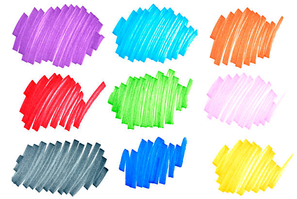kolorowy atrament doodles - colors color image paper color swatch zdjęcia i obrazy z banku zdjęć