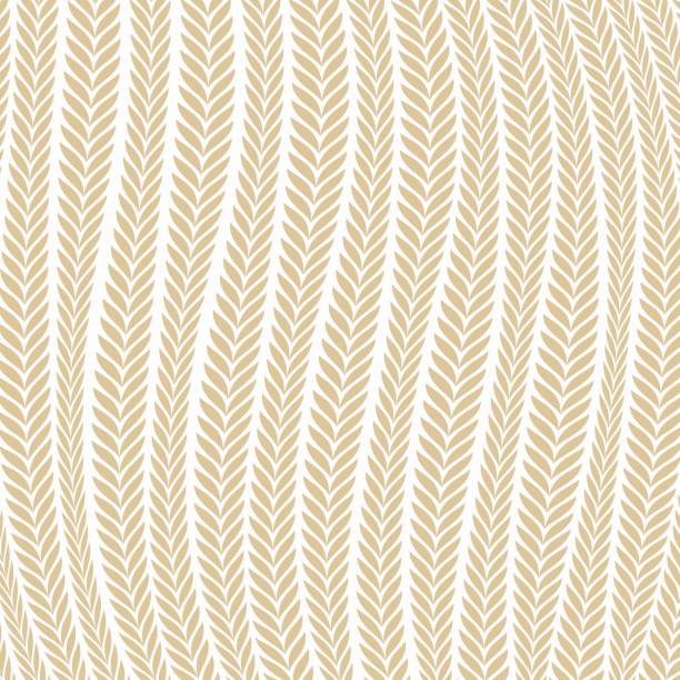 Vector pattern abstract Wheat Ear Blowing In The Wind pattern Vector pattern abstract Wheat Ear Blowing In The Wind pattern dark blue and gold pattern for wallpapers, textile, packaging, design of luxury products - Vector Illustration bread patterns stock illustrations