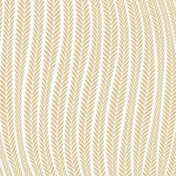 Vector illustration of Vector pattern abstract Wheat Ear Blowing In The Wind pattern