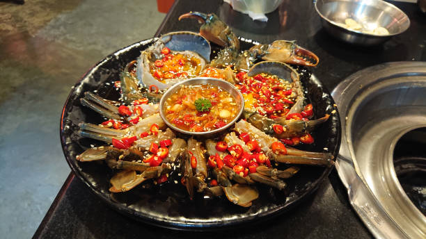 istock Spicy Marinated Crab Banchan, Korean Food 1144478442