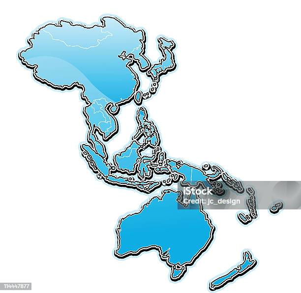 Asia Pacific Region Stock Illustration - Download Image Now - Map, Australia, New Zealand