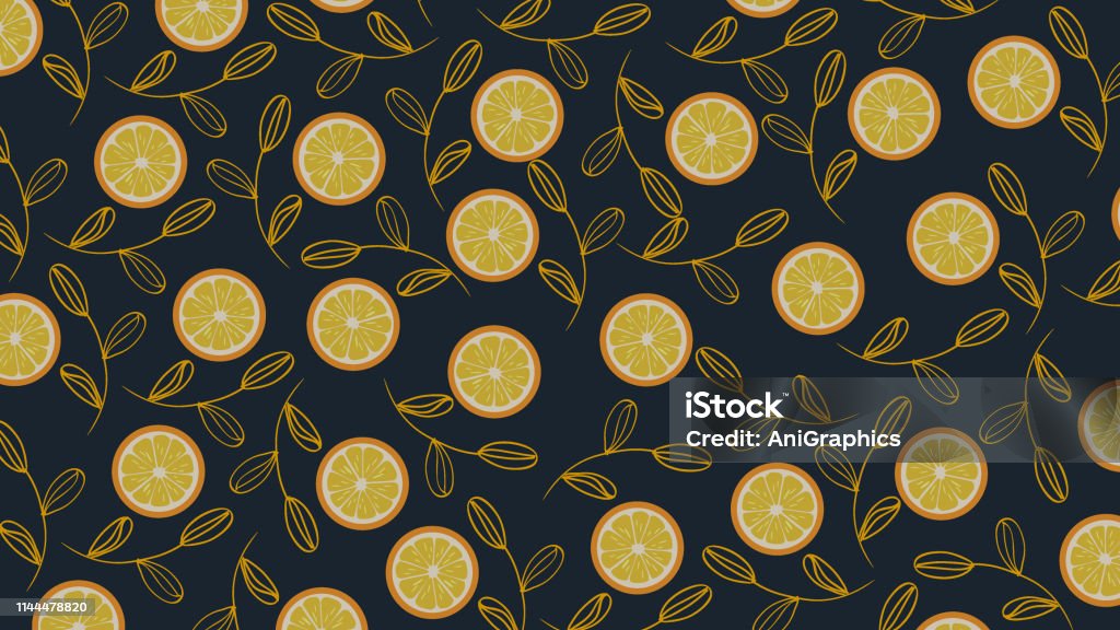 Orange Slice Seamless Background Grapefruit stock vector