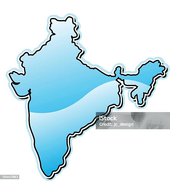 Blue Karte Series Indien Stock Vektor Art und mehr Bilder von Blau - Blau, Farbbild, Globale Kommunikation