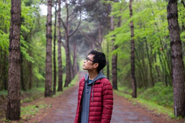 istock Man enjoying a walk in nature 1144479641