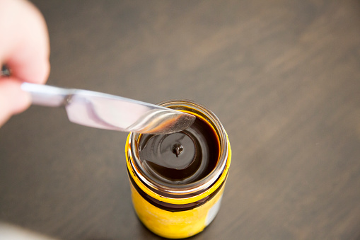 Yeast spread in jar.