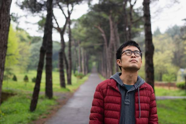 istock Man enjoying a walk in nature 1144479848