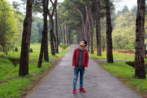 istock Man enjoying a walk in nature 1144480599