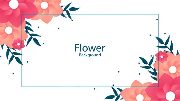 Vector illustration of Flower Pattern Background