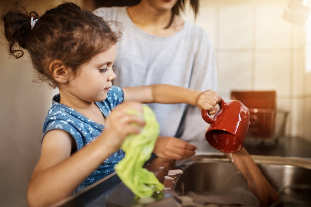 istock Getting the hang of housework 1144483552