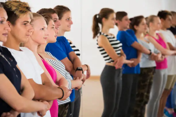 Photo of Teenagers studying folk dance