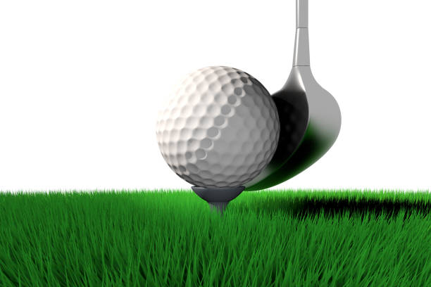 istock Golf Ball and Putter on The Golf Course 1144488127