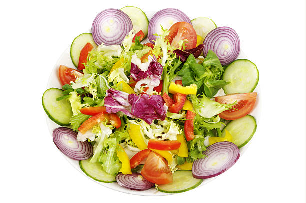 istock Bowl Of Salad On White Background 114449151