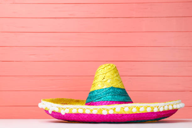 istock Mexican hat on wooden background 1144492654