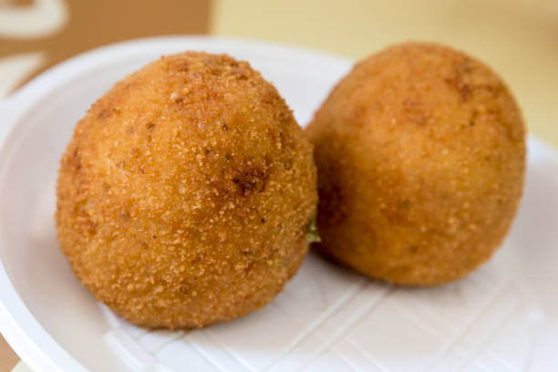 istock Fried Sicilian arancini stuffed with rice 1144493038