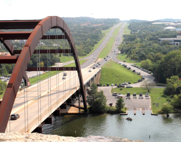 istock Old Austin bridge over Colorado River 1144498356