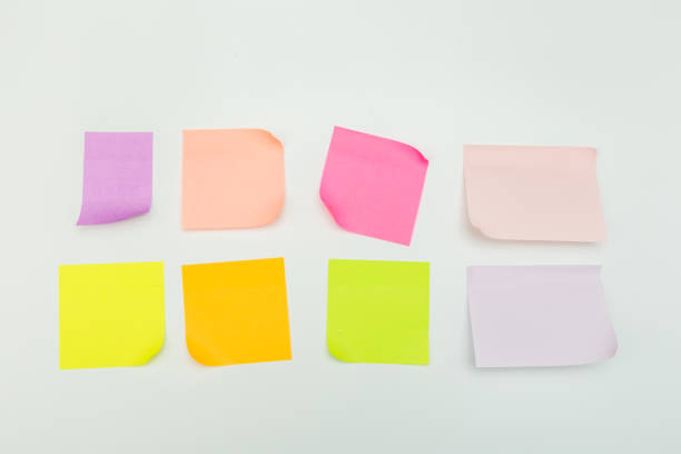 istock set of colour  paper stick note on a white background - Image 1144498509