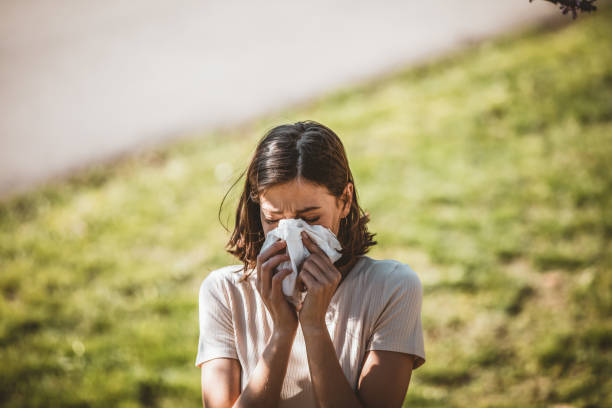 istock Attractive Woman Outdoors is Having Allergy 1144498567