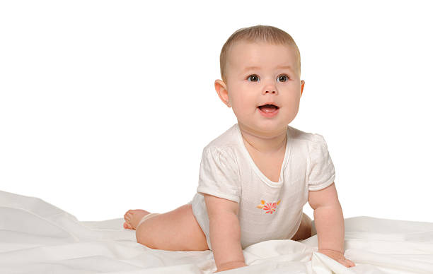 istock The baby on a bedsheet 114450062