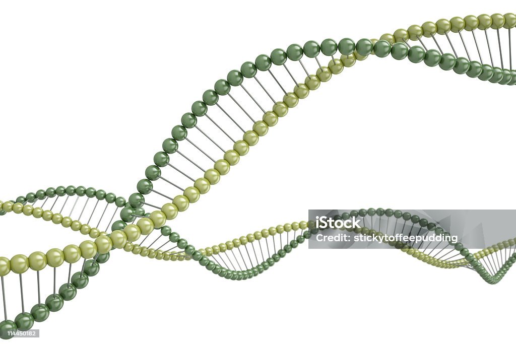 Grüne DNA-Stränge, 3D-Konzept - Lizenzfrei DNA Stock-Foto