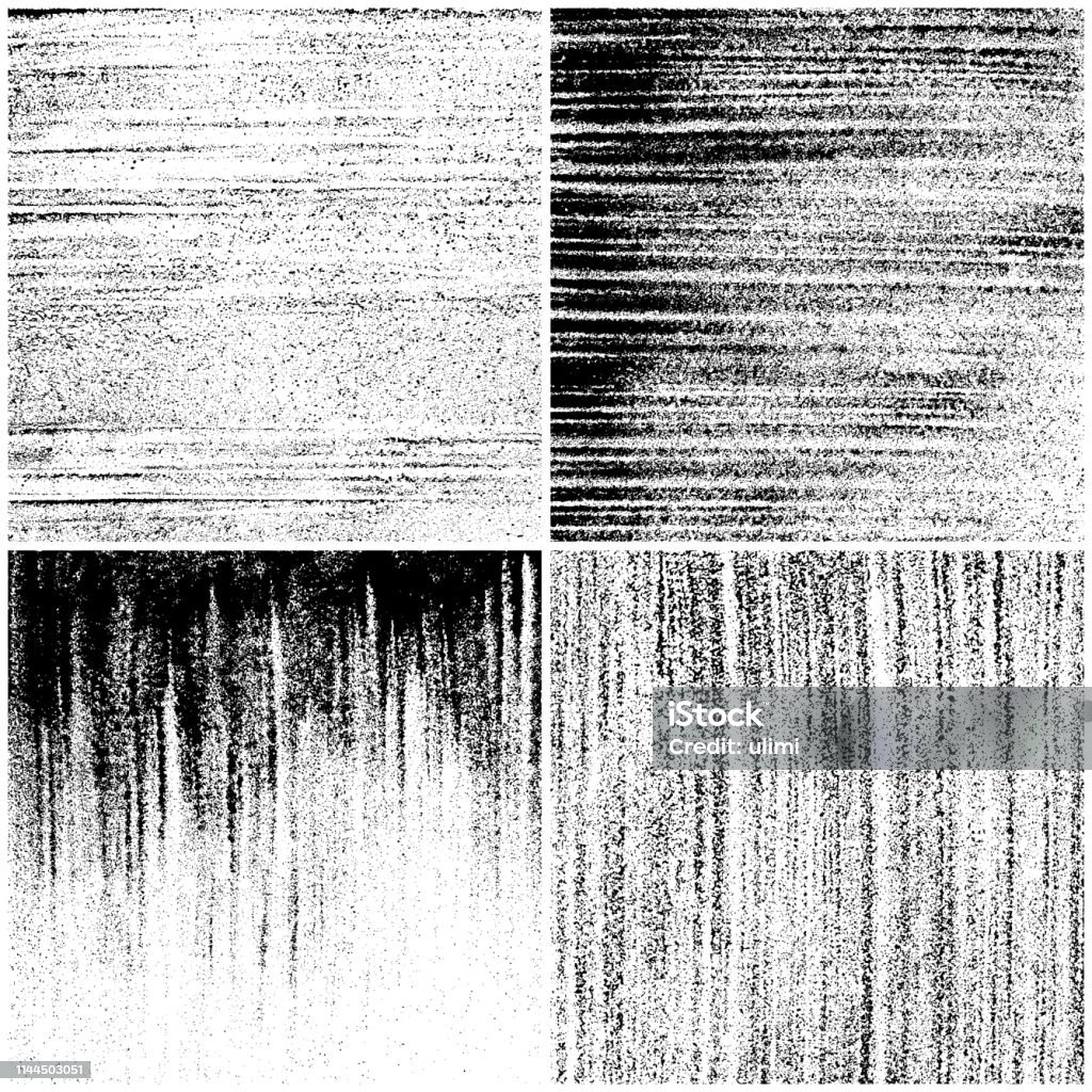 Grunge texture backgrounds Set of four grunge texture backgrounds. Vector design elements. One color - black. Square backdrops. Abstract stock vector