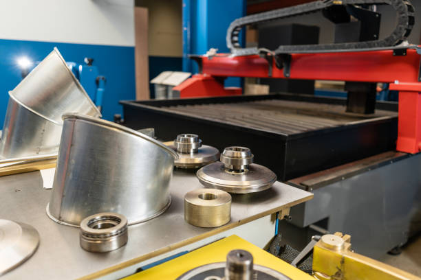 istock production rolling tool, electric machine. the production of ventilation and gutters. Tool and bending equipment for sheet metal. manufacture or a demonstration stand in the store 1144503982
