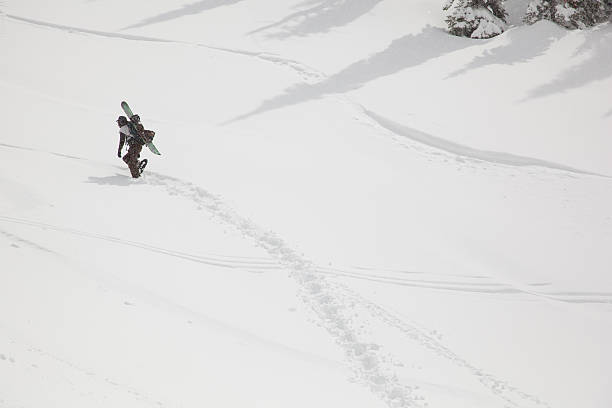 Inverno caminhadas no interior de Montana - foto de acervo